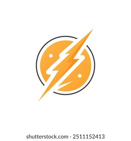 Logotipo del rayo. Icono de Thunderbolt, Vector del logotipo de la energía de Thunderbolt, logotipo de la energía eléctrica, poder del norte, símbolo de la energía, silueta del Vector del diseño del logotipo eléctrico