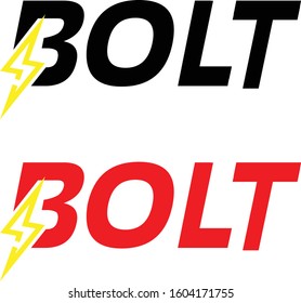 Lightning Bolt Minimal Simple Symbol. Creative Flash Sign design Vector template. Energy Power Speed Logo type concept icon. Creative Line graphic element emblem black red 
