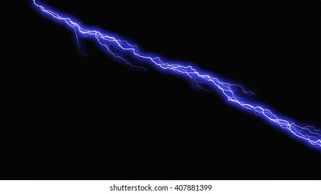 Lightning bolt at night