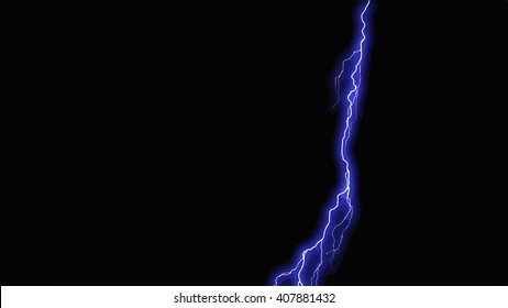 Lightning bolt at night