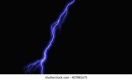 Lightning bolt at night