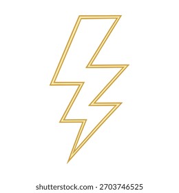 Blitz Blitz Umriss Symbol, minimalen elektrischen Blitz Energie Symbol, Vektorenergie treffen Zeichen Illustration