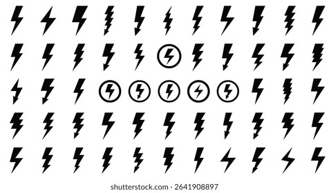 Lightning Bolt Pattern Design An Energetic Array of Graphic Images With Bold Black Lines
