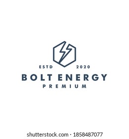 Lightning bolt power logo icon symbol sign vector design