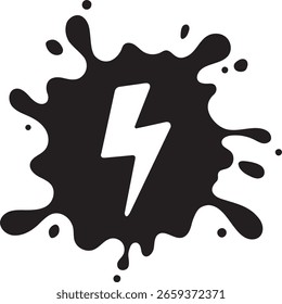 Blitzableiter Drucken im Ink Drop Style Illustration