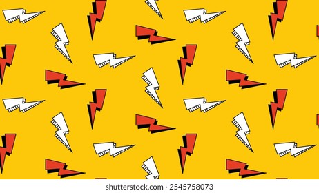 Blitzschlag Retro-Stil Hintergrund Banner Social Media, Blitzmuster Hintergrund Flyer, scheinbar Thunderbolt Retro-Hintergrund