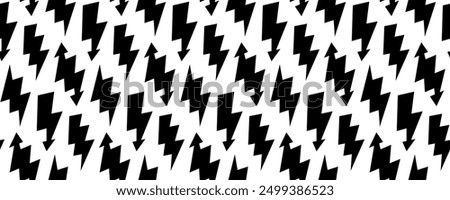 Lightning bolt seamless pattern. Thunder bolt repeating background. Flash thunderbolt ornament wallpaper. Blitz strike arrows for poster, banner, graphic design, print. Vector cartoon backdrop