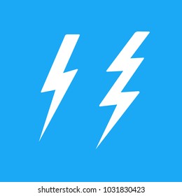 Lightning Bolt Set Pop Art Cartoon Flat Vector Illustration