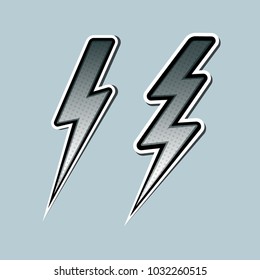 lightning bolt set pop art cartoon vector illustration