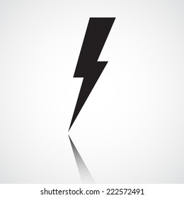 Lightning bolt with shadow 
