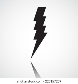Lightning bolt with shadow