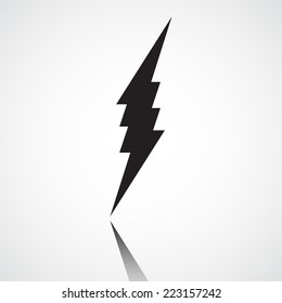 Lightning bolt with shadow