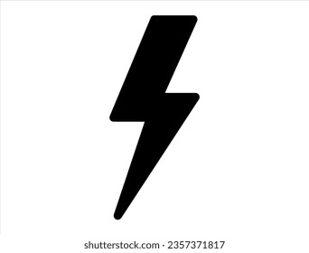 Lightning bolt silhouette vector art