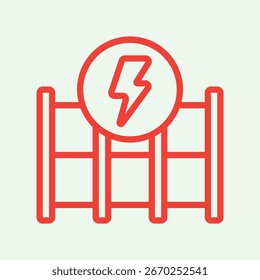 Diseño de Ilustración vectorial útil de moda de la obra de arte del símbolo del perno del relámpago delicioso colorido background.eps