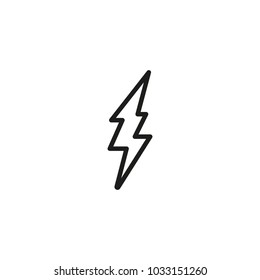 Lightning bolt symbol line icon