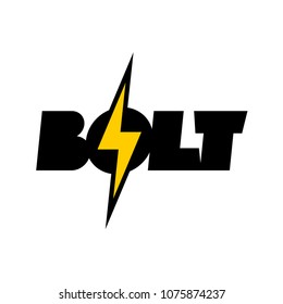 Lightning Bolt Symbol Text Word Bolt Stock Vector (Royalty Free ...