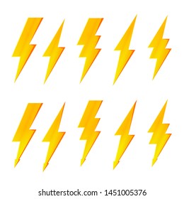 Lightning bolt, thunder flash and electric voltage icon