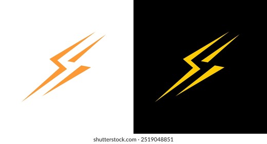 Raio parafuso ícone trovão logotipo abstrato volt elétrico vetor isolado