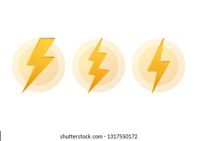 Lightning bolt. Thunder bolt, lighting strike expertise. Vector stock illustration.