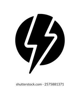 Lightning bolt Thunderbolt icon symbol logo vector illustration