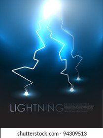 Lightning bolt vector abstract background