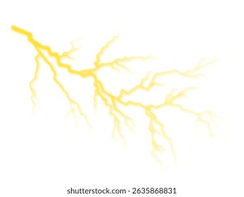 Lightning bolt vector background. Energy and thunder symbol. Flash thunderbolt sign. Lightning strike vector arrow in realistic style. Vector illustration.	
