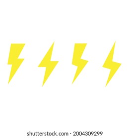 Lightning bolt vector icon for apps and web sites