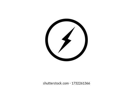 Icono del vector del tornillo de luz. Icono de destello del tornillo eléctrico. Símbolo de energía eléctrica. Icono de trueno
