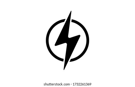 Lightning Bolt vector icon. Electric bolt flash icon. Power energy symbol. Thunder icon