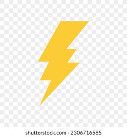 Lightning bolt vector illustration, icon. Thunder lightning.