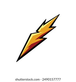 lightning bolt vector illustration isolated white background