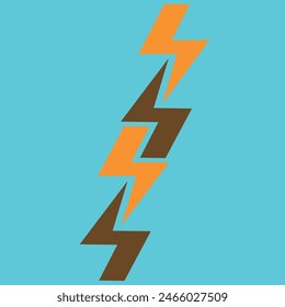 Fondo de pantalla relámpago en colores naranja y marrón