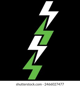 lightning bolt wallpaper in white and green