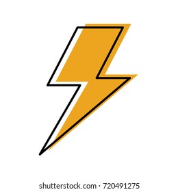 Lightning Bolt Weather Storm Energy Stock Vector (Royalty Free ...