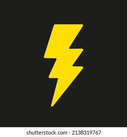 Lightning bolt yellow shape illustration
