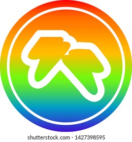 lightning bolts circular icon with rainbow gradient finish
