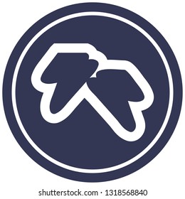 símbolo de icono circular de los tornillos relámpago