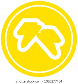 lightning bolts circular icon symbol