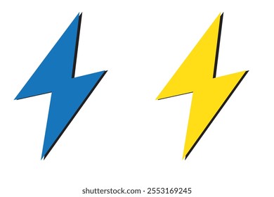 lightning bolts glyph. Vector lightning icon. A design element for a website, application, social networks