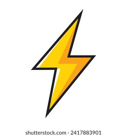 Lightning bolts icon. vector illustration.