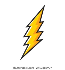 Lightning bolts icon. vector illustration.