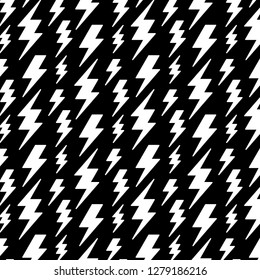 lightning bolts pattern in black and white