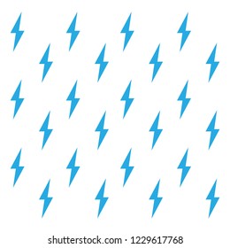 Lightning Bolts Pattern. Thunder Bolt Pattern Energy Lightning Vector Background