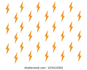 Lightning bolts pattern. Thunder bolt pattern energy lightning vector background