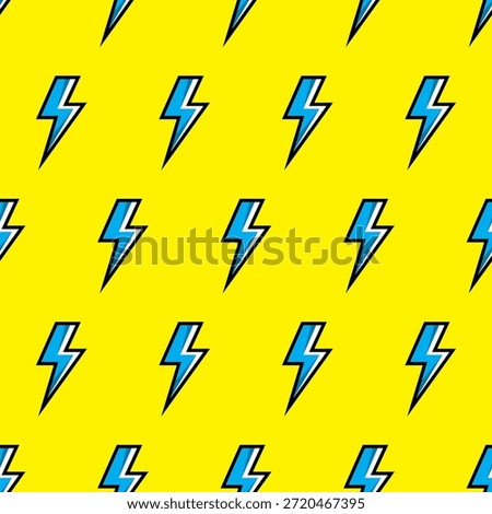 Lightning bolts seamless pattern. Thunder bolt pattern energy lightning vector background