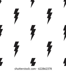 Lightning Bolts, Thunderbolts Seamless Pattern Vector Illustration