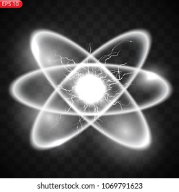 lightning, bright flashes, lighting effects, atom