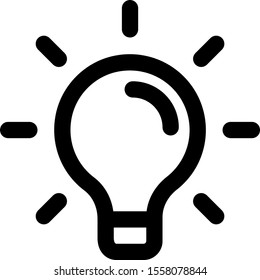 Lightning bulb with high illumination isolated on white background