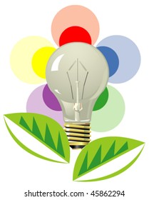 Lightning bulb as stylized flower