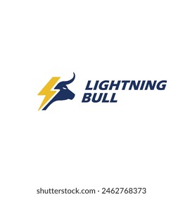 Lightning Bull moderne Logo-Vektorgrafik